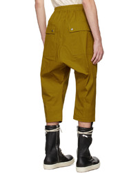 Rick Owens Yellow Bauhaus Bela Cargo Pants