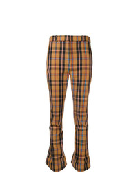 Rokh Checked Kick Flare Trousers