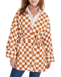 Madewell Checkerboard Kimono Wrap Jacket