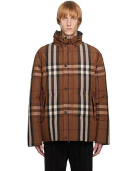 Tobacco Check Puffer Jacket