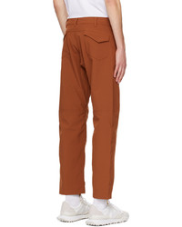 Whim Golf Brown Paneled Trousers