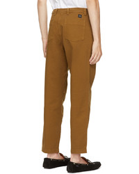 Ps By Paul Smith Brown Pleated Trousers