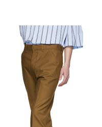 AMI Alexandre Mattiussi Brown Straight Fit Trousers