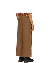 Naked and Famous Denim Brown Wide Trousers