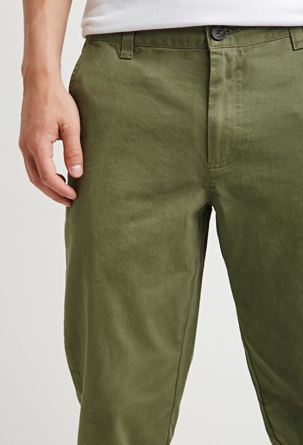 Forever 21 Classic Chinos, $11 | Forever 21 | Lookastic