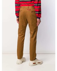 Gucci Logo Embroidered Chino Trousers