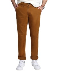 Jachs Straight Fit Stretch Cotton Chinos In Copper At Nordstrom