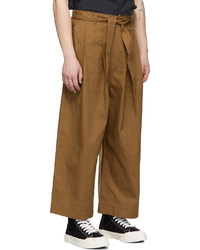 Naked & Famous Denim Tan Oxford Wide Trousers