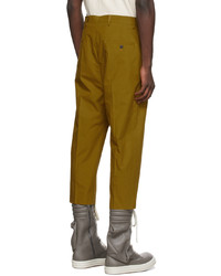 Rick Owens Yellow Astaires Cropped Trousers