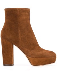 Tobacco Chunky Ankle Boots
