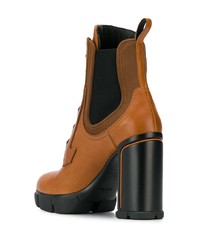 Prada Heeled Lace Up Ankle Boots