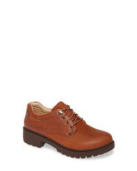 Tobacco Chunky Leather Oxford Shoes