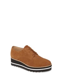 Tobacco Chunky Suede Oxford Shoes