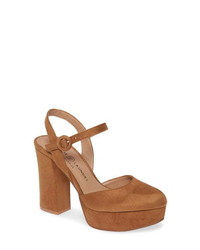 Tobacco Chunky Suede Pumps