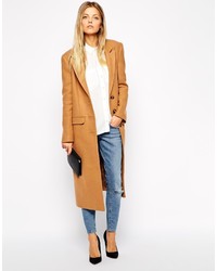 Asos Collection Midi Coat In Wool