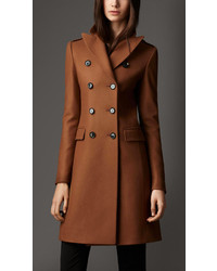 Burberry Double Breasted Cashmere Showerproof Coat