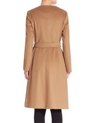 Cinzia Rocca Solid Long Sleeve Woolen Coat