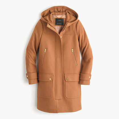 J crew wool melton duffle coat online