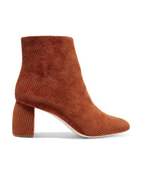 Tobacco Corduroy Ankle Boots