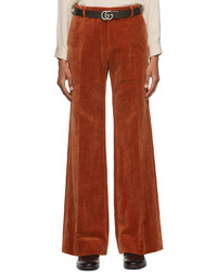 Gucci Orange Velvet Trousers