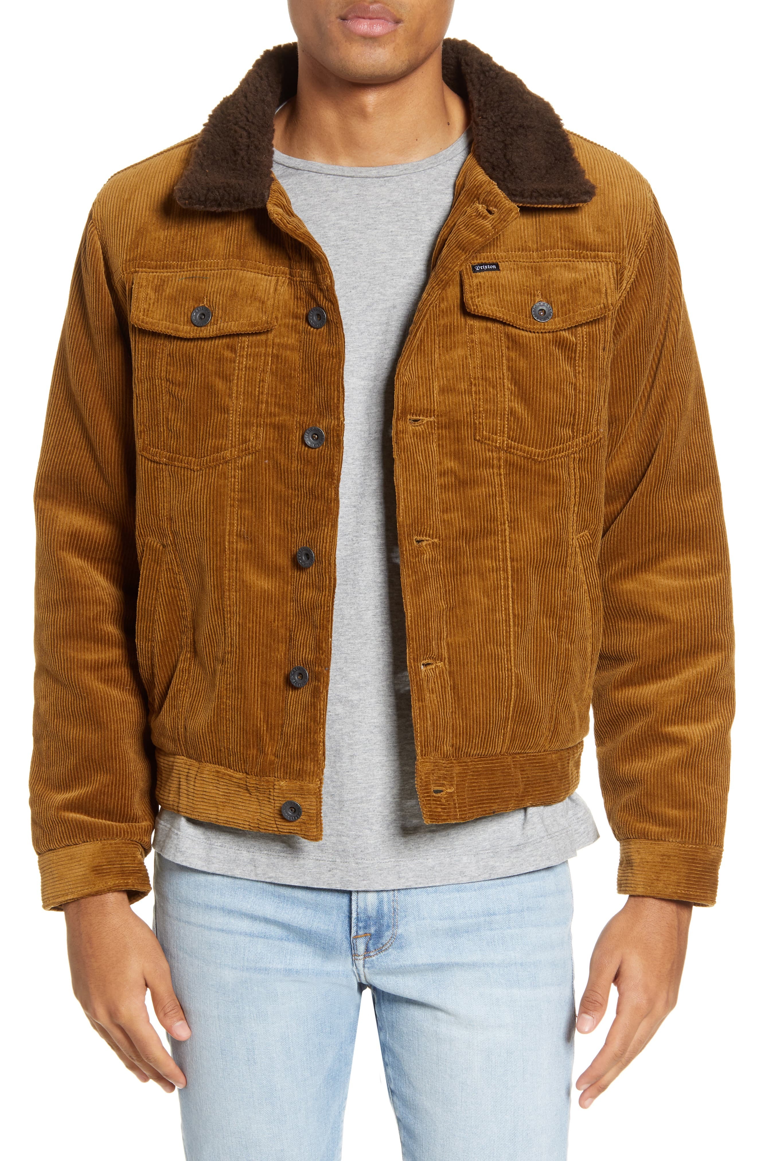 Brixton Cable Corduroy Trucker Jacket With Faux, $71 | Nordstrom ...