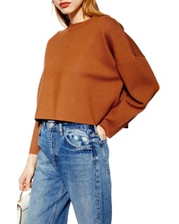 Topshop Bonded Boxy Cropped Sweater