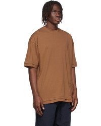 The Viridi-anne Brown Layered Loose T Shirt