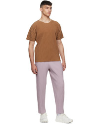Homme Plissé Issey Miyake Brown Recycled Polyester T Shirt