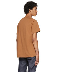A.P.C. Orange Printed T Shirt