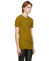 Rick Owens Yellow Double Short Sleeve T Shirt