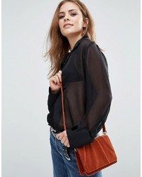 Glamorous Velvet Cross Body Bag In Rust