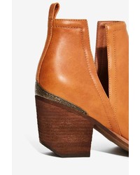 Jeffrey Campbell Cromwell Leather Bootie Tan
