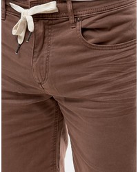 Pull&Bear Denim Shorts In Rust