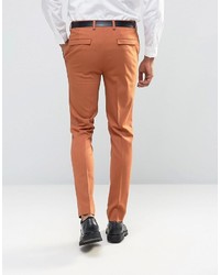 Asos Skinny Suit Pants In Rust