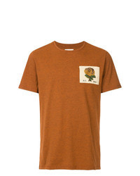 Tobacco Embroidered Crew-neck T-shirt