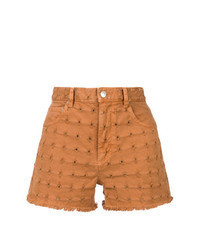 Tobacco Embroidered Shorts