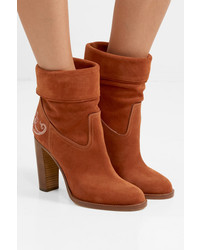 Etro Embroidered Suede Ankle Boots