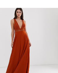 Asos Tall Asos Design Tall Sleeveless Maxi Dress With Lace Bodice