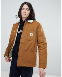 Carhartt WIP Phonix Coat With Pile Lining In Brown