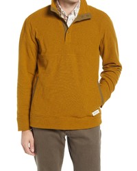 Tobacco Fleece Mock-Neck Sweater