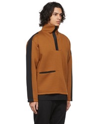 Zegna Tan Black Outdoor Capsule Usetheexisting Half Zip Sweatshirt