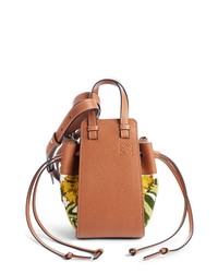Tobacco Floral Leather Crossbody Bag