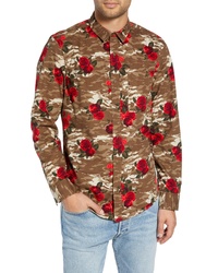 Tobacco Floral Long Sleeve Shirt