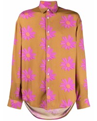 Jacquemus 3d Floral Print Shirt