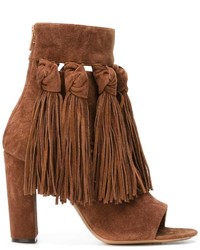 Chloé Fringed Open Toe Booties