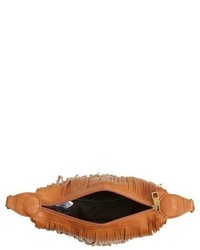 Tiered Fringe Faux Leather Crossbody Bag