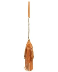 Tiered Fringe Faux Leather Crossbody Bag