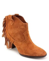 GUESS Seline Brown Suede Fashion Ankle Boots