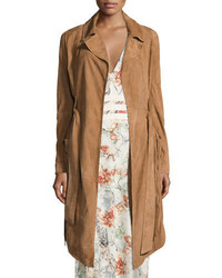 Haute Hippie Born In The Fire Fringed Suede Long Jacket