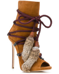 Dsquared2 Ankle Boots With Fur Tassels